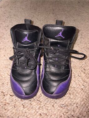 Nike Kids Black & Purple High-Top Sneakers